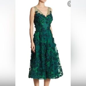 Teri Jon green cocktail dress 12